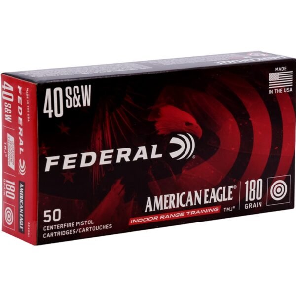 Federal American Eagle 40 S&W Ammo 180 Grain Total Metal Jacket - Box of 50