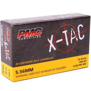 PMC X-Tac 5.56x45mm NATO Ammunition 55 Grain Full Metal Jacket - 556X Case of 1000 (50 Boxes of 20)