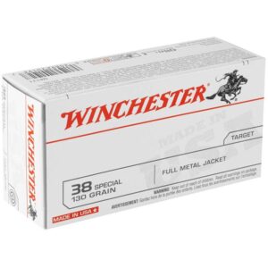 Winchester USA 38 Special Ammo 130 Grain Full Metal Jacket - Q4171