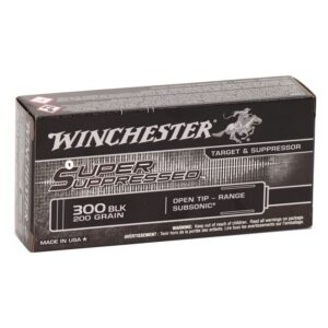 Winchester Super Suppressed 300 AAC Blackout Ammo 200 Grain Open Tip - SUP300BLK